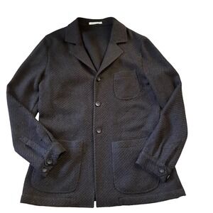 SUITSUPPLY Brown Alpaca Knit Blazer Size 50